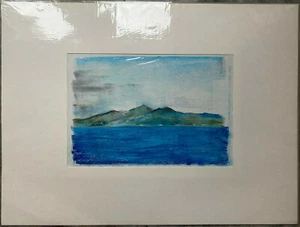 Franz Ehmke *1928 -2018 Greece Kerkyra Corfu Island Sea Mountains Signed - Picture 1 of 5