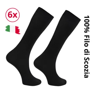 Set 6 calze uomo lunghe filo di scozia calzini lunghi cotone a costina estive da - Imagen 1 de 1