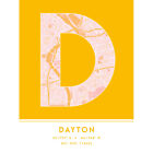 Dayton Ohio United States City Map Typography Unframed Wall Art Print 12x16 In
