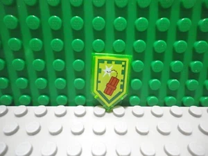 Lego 1 Trans Bright Green 2x3 Pentagonal Tile printed Nexo Power Dynamite NEW - Picture 1 of 1