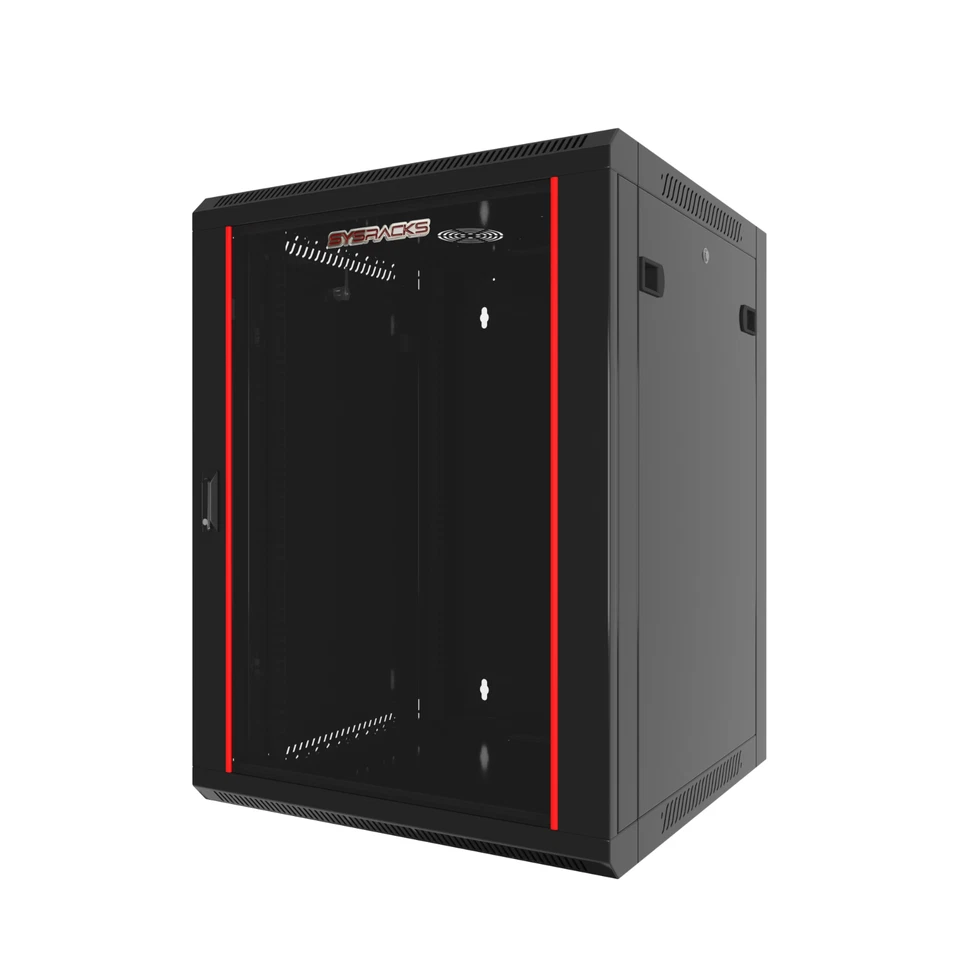 Sysracks - Montaje en pared para rack de red de 15U - Gabinete de servidor con bloqueo - Profundidad de 24 pulgadas - Foto 1 de 4