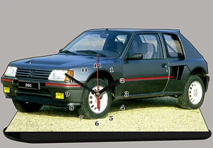 AUTO PEUGEOT 205 TURBO T16 -02, AUTO IN OROLOGIO MINIATURA - Picture 1 of 1