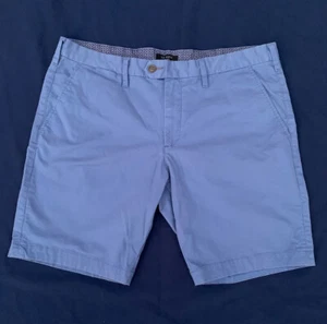 Ted Baker Men’s Blue Flat Front Shorts 38R Waist Pockets 9” inseam - Picture 1 of 16