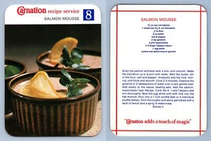 Salmon Mousse #8 - Carnation 1971 Recipe Service Card - Picture 1 of 1