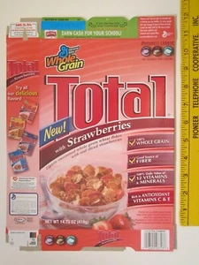 Empty GENERAL MILLS Cereal Box 2005 NEW! TOTAL with Strawberries Z6B37 - Picture 1 of 2