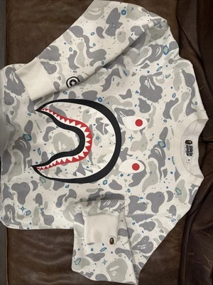 Bape Space Camo Tiburón Cuello Redondo Blanco Talla M Foto 1 de 4