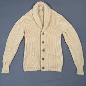 VTG Pringle of Scotland Cardigan Sweater Shawl Collar Wool Heavy Mens XL Flawed - Picture 1 of 21