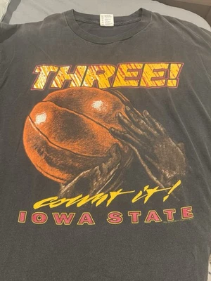Vintage Y2K Iowa State Cyclones Tee T Shirt Mens Size XL NCAA College Basketball - Image 1 of 4