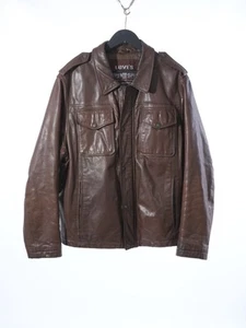 Levi's Vintage Brown Leather Jacket sz XL - Picture 1 of 8
