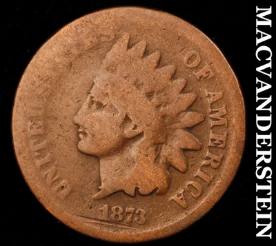 1873 Indian Head Cent - Scarce  Semi-key  Better Date  No Reserve  #F8715 - Image 1 of 2