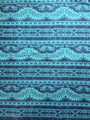 Tela Jinny Beyer Four Seasons 2006 RJR verde floral a rayas 2 yardas x 44 algodón Foto 1 de 4