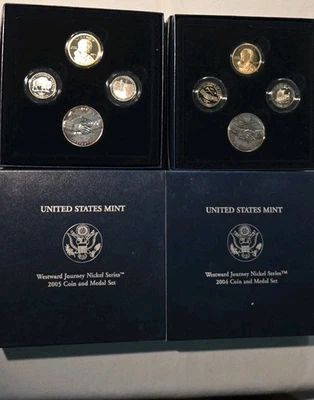 United States Mint Westward Journey 2004 And 2005 Coin And Medal Sets - Image 1 of 4