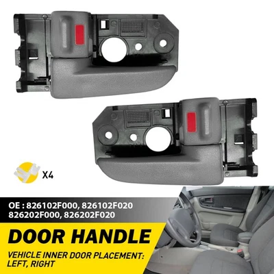 Puerta con manija interior 2 piezas izquierda gris derecha 2005 para 2007 2006 KIA 2008 2009 Spectra5 Foto 1 de 4