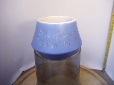 Dawlish Warren  Devonmoor  Pottery Vintage Bowl  blue white  glaze 9 cm — 第 1/4 张图片