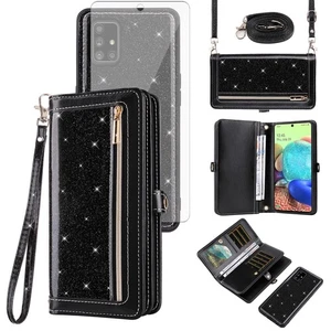 Phone Case for Samsung Galaxy A71 5G Zipper Wallet Detachable Cell Cover with... - Picture 1 of 7