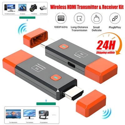 Wireless HDMI Transmitter and Receiver, Plug & Play Portable 5G Wireless 1080P - Image 1 of 4