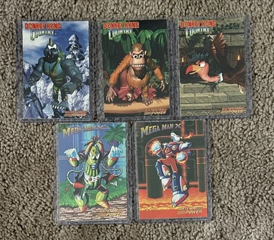 Лот винтажных коллекционных карт 1994 Nintendo Power Donkey Kong Country / Mega Man X - Изображение 1 из 2
