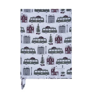 Krasilnikoff: Geschirrtuch "Christmas Bus" 50 x70 cm Tea Towel, Weihnachten - Bild 1 von 1