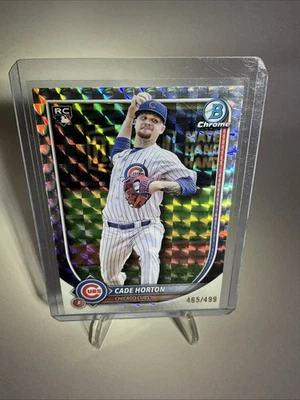 Cade Horton 2025 Bowman Chrome Geometric Refractor 465/499 Chicago Cubs RC  - Image 1 of 3