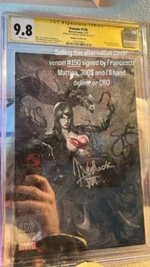 9.8 PSA  Venom Issue #150 Signed By Francesco Mattina Mattina Sketch Cover - Picture 1 of 2