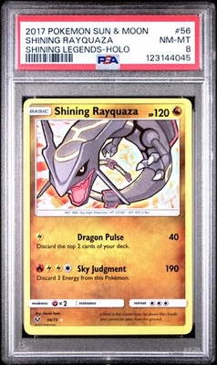 2017 Pokemon SM Shining Rayquaza 56/73 PSA 8 - Image 1 of 2