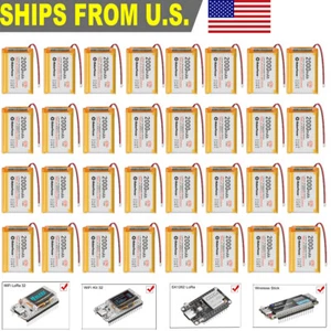 Lithium Rechargeable Battery LiPo 2000mAh 3.7V Micro JST 1.25 Plug for Arduino - Picture 1 of 13