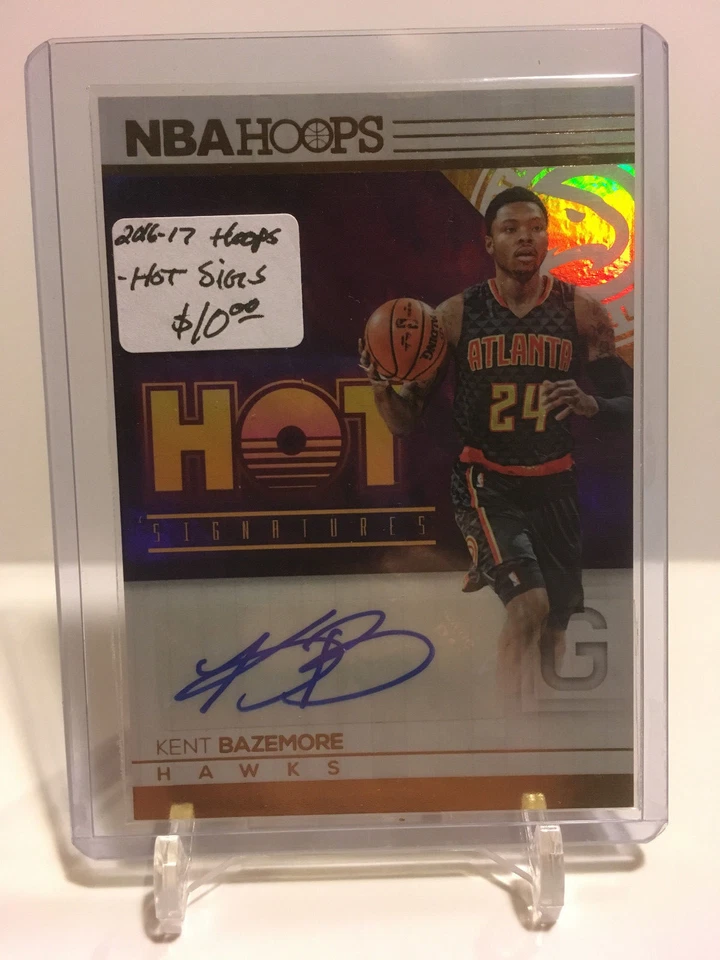 2016-17 Hoops - Hot Signatures #26 Kent Bazemore  AUTO - Image 1 of 1