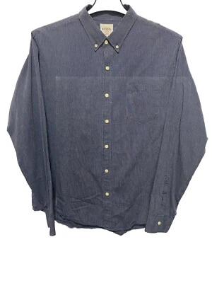 Fossil 54 Button Down Shirt Mens Size XL Blue Long Sleeve Cotton Business Casual - Image 1 of 4