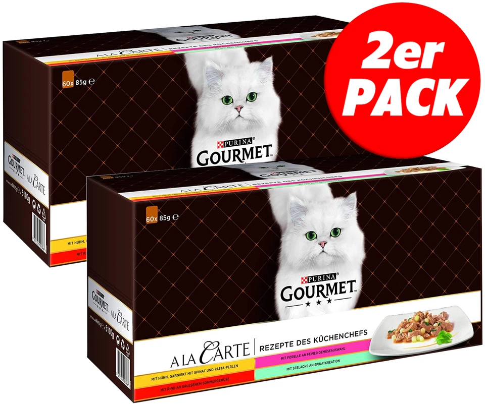 PURINA GOURMET A la Carte Katzenfutter nass Fisch Fleisch Geflügel Mix 120 x 85g - Bild 1 von 4