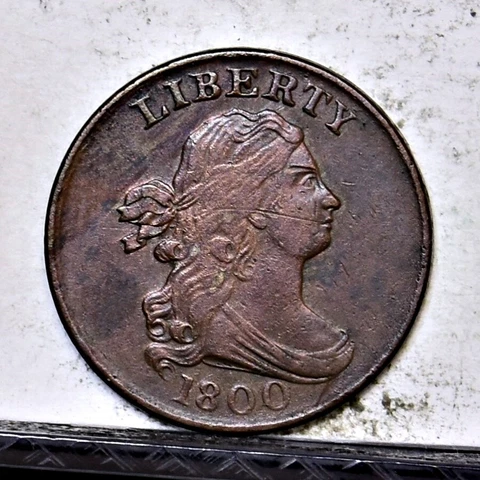 1800 Half Cent - Ch XF Details (#44179) Cover