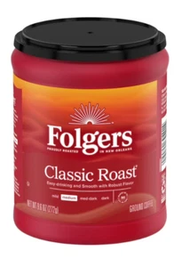 Folgers Classic Roast Ground Coffee, Medium Roast, 9.6 oz Canister - Picture 1 of 1