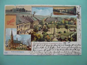 Deutschland, Tschechien 1906 Grüße aus Sebastiansberg. Multiview alte Postkarte - Bild 1 von 2