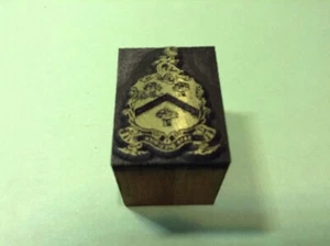 Vintage Druckblock Metall auf Holz - Familienwappen Peters - Bild 1 von 9