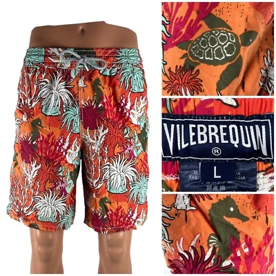 Bañador Vilebrequin Niños Grande Estampado Tortuga Caballo de Mar Multicolor Naranja Foto 1 de 4