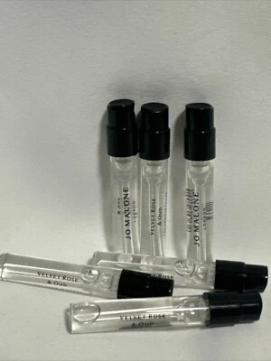 6x Jo Malone Velvet Rose & Oud Colonia Intensa 1,5 ml 0,05 oz/cada frasco de spray Foto 1 de 3
