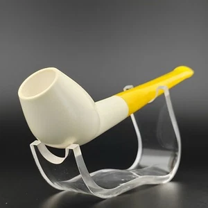 Classic Cutty Smooth Block Meerschaum Pipe,With Case,Unique Meerschaum Pipes - Picture 1 of 8