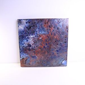 Peinture abstraite originale acrylique fluide art sur toile étirée 12 po x 12 po
