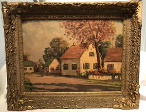 Frances H. McKay 1880-1969 Oil Painting ‘The Village End’ Maine 16 x 20” Framed - Picture 1 of 17