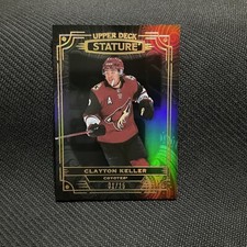 CLAYTON KELLER Black Holo Foil Card 01/15 SSP 2022-23 Upper Deck Stature Hockey