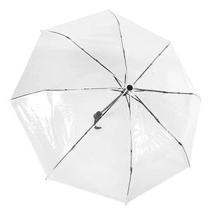 Compact Transparent Automatic Three Folds Folding Umbrella For Camping YAN - Picture 1 of 9