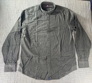 UNTUCKit Costanti Mens Long Sleeve Button Down Flannel Gray Shirt - PICK SIZE - Picture 1 of 6