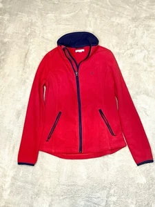 Nautica Women’s Full Zip Turtle Neck Fleece Jacket Black/red Size Xs - Picture 1 of 15