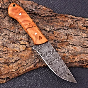 Custom HandMade Forged Damascus Steel Fix Blade Survival Skinning Knife 2902 - Picture 1 of 5