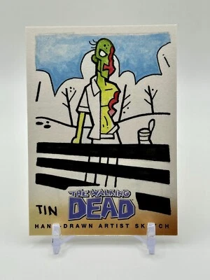 The Walking Dead (TWD) Hand-Drawn Zombie Sketch By  Dustin “Tin” Faust 1/1 - Image 1 of 2