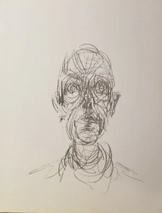 Alberto Giacometti Autoritratto 1961 Litografia Originale Figurativa Arte Moderna - Foto 1 di 2