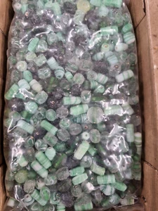 Perlenmix 3936: Indische Lampwork , Grün Matt, ToninTon Mischung 500g - Bild 1 von 1