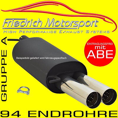 FRIEDRICH MOTORSPORT SPORTAUSPUFF Für VW New Beetle 9C 1.4-2.3 V5 Mit Jubi-GTI-H • 364.62€
