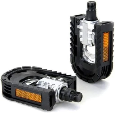1 Pair Anti-Slip Folding Bike Pedals MTB Bicycle Flat Platform Pedal Replacement - Image 1 of 4