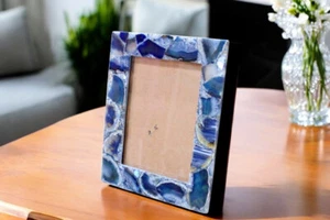 10"x8" Luxury Agate Picture Frame Best Handmade Wedding & Anniversary Gift Deco - Bild 1 von 7