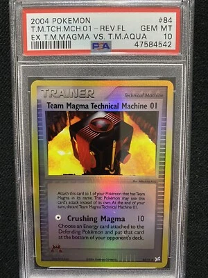 EX Team Magma Vs. Team Aqua Technical Machine 01 Reverse Foil 84/95 PSA 10 - Image 1 of 2